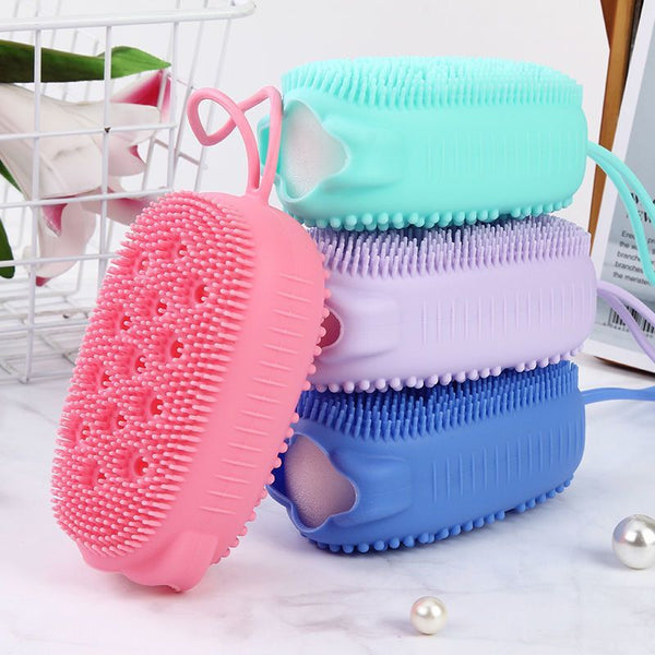 Creative Silicone Bubble Bath Brush Double-Sided Massage Scalp Backrubbing Bath Massage Brush  Skin Clean Shower Brushes