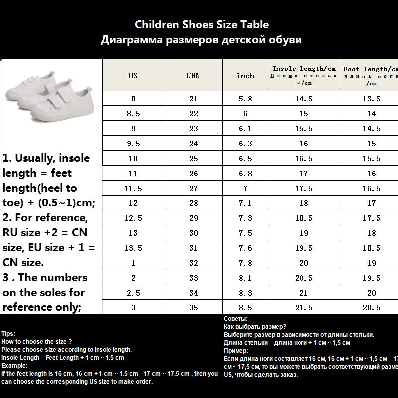 White Kids Canvas Shoes For Girls And Boys Kids Trainers Soft Cloth Shoes Boys Girls Baby Toddler Shoes