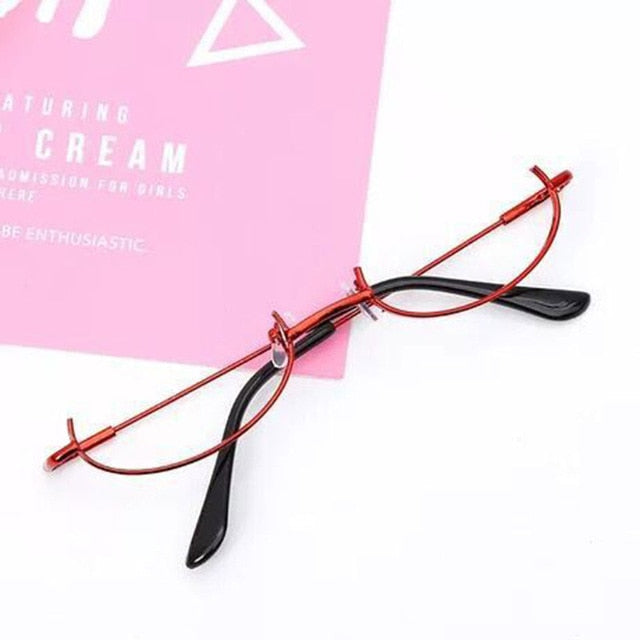 Two-dimensional soft sister non-lens half-frame glasses multi-color selection Eyeglasses Frames