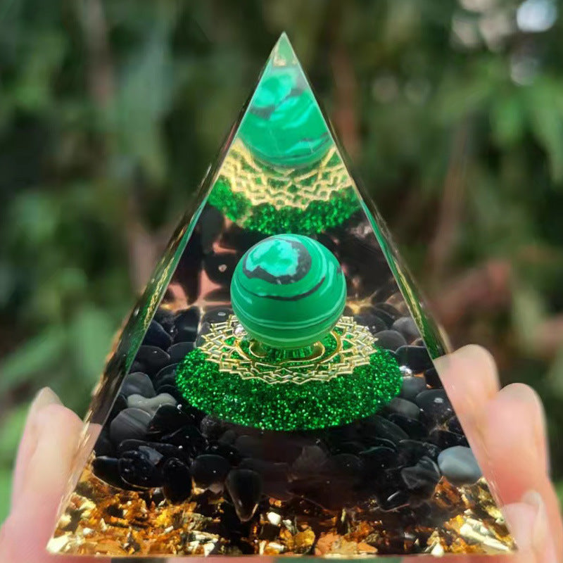 Crystal Ball Pyramid 5CM 6 CM 8CM 10CM Crystal Gravel Drop Glue Resin Home Handmade Decoration