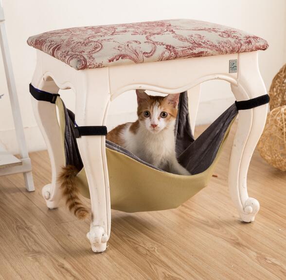 Cat Bed Pet Kitten Cat Hammock Removable Hanging Soft Bed Cages for Chair Kitty Rat Small Pets Swing