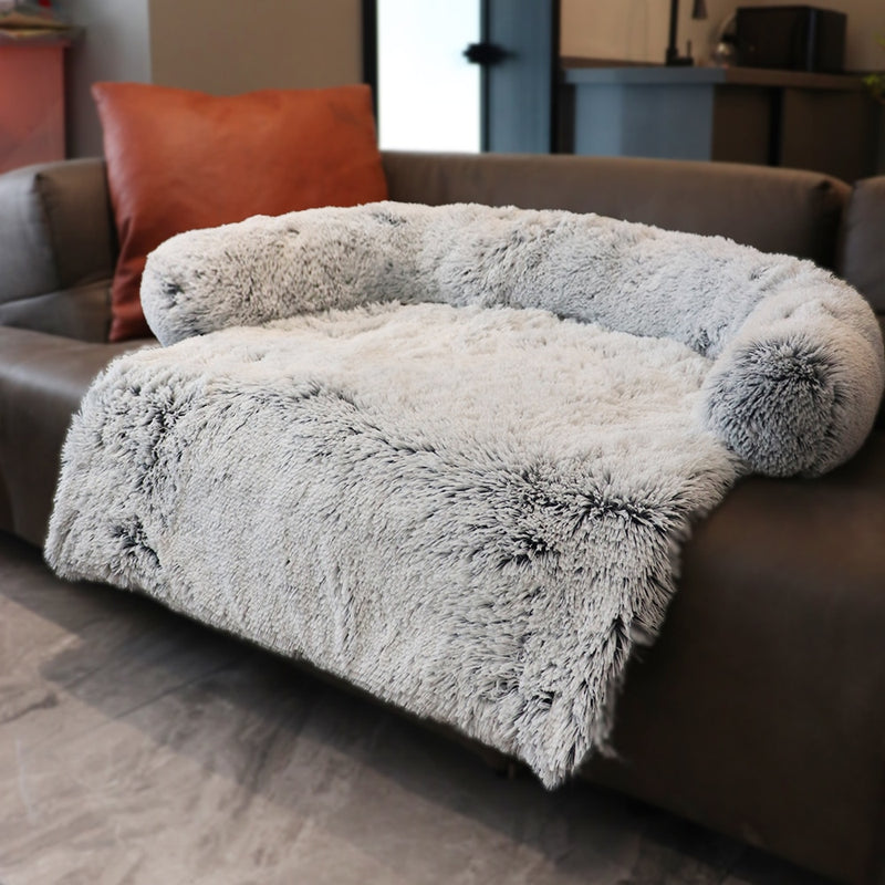 Winter Large Dog Sofa Bed with Zipper Dogs Bed Removable Cover Plush Kennel Cat Beds Mats House Sofa Bed Mat for Large Dog