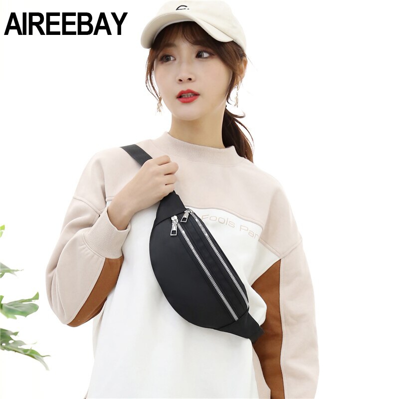 AIREEBAY New Fanny Pack For Women Waterproof  Waist Bags Ladies Fashion Bum Bag Travel Crossbody Chest Bags Unisex Hip Bag