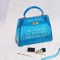 Clear Transparent PVC Shoulder Bags Women Candy Color Women Jelly Bags Purse Solid Color Handbags