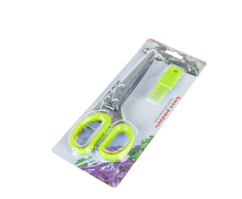 Tainless Steel Multi-function Kitchen Multi-layer Spice Chopped Green Onion Cut Five-layer Scissors