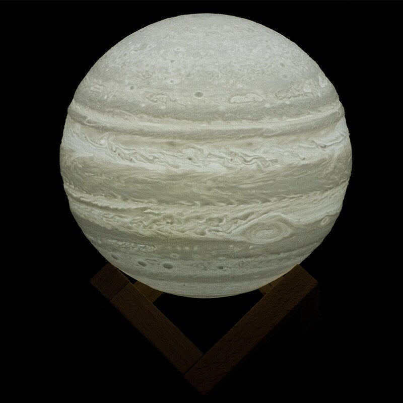 3D Print Moon lamp USB Rechargeable Dimmable LED Full Moon lamp 3D Switch Warm / Cool White Jupiter light for Kids Bedroom