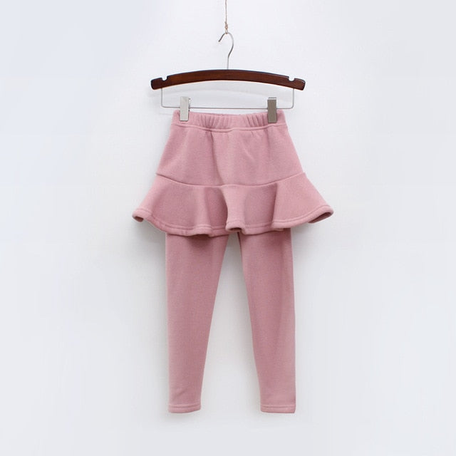 Thickened Girls Pants 2-10Y Cotton Leggings Skirt-pants