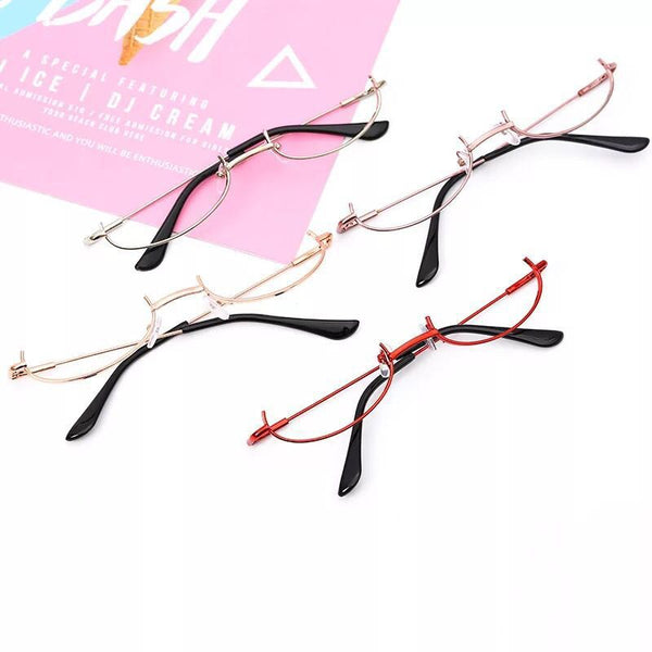 Two-dimensional soft sister non-lens half-frame glasses multi-color selection Eyeglasses Frames