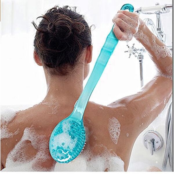 Bath Brush Back Body Bath Shower Sponge Scrubber Brushes With Handle Exfoliating Scrub Skin Massager Exfoliation Bathroom Brush