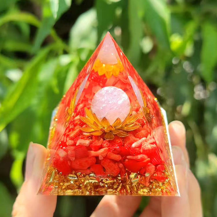 Crystal Ball Pyramid 5CM 6 CM 8CM 10CM Crystal Gravel Drop Glue Resin Home Handmade Decoration