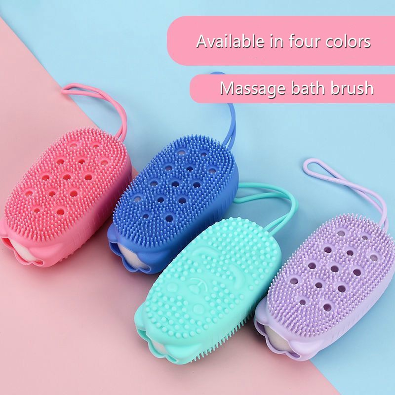 Creative Silicone Bubble Bath Brush Double-Sided Massage Scalp Backrubbing Bath Massage Brush  Skin Clean Shower Brushes