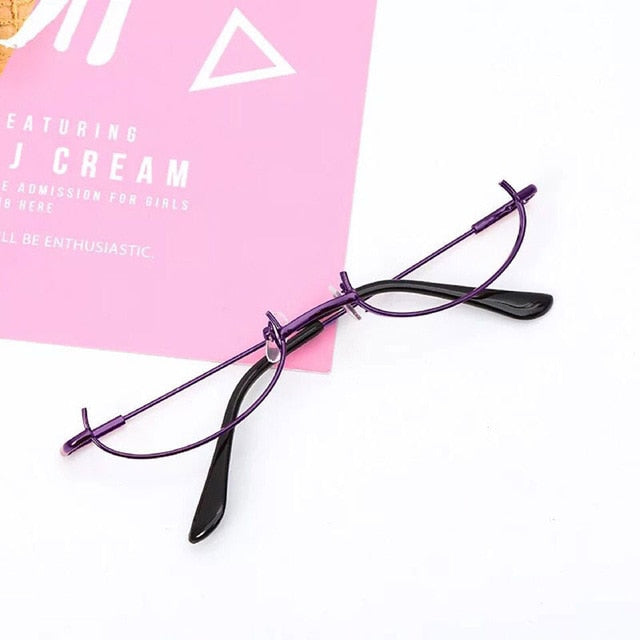 Two-dimensional soft sister non-lens half-frame glasses multi-color selection Eyeglasses Frames