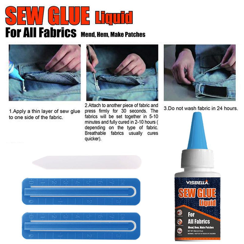 Clothing Sew Glue Sew Glue Liquid Bonding Glue Repair for Clothes Denim Leather Decorative Crafting Natural Synthetic Fabric