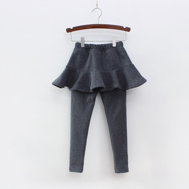 Thickened Girls Pants 2-10Y Cotton Leggings Skirt-pants