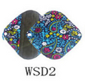 10 pcs  Flower Printed Washable Pad Cloth Menstrual Bamboo Reusable Sanitary Pad