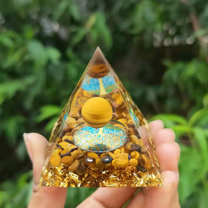 Crystal Ball Pyramid 5CM 6 CM 8CM 10CM Crystal Gravel Drop Glue Resin Home Handmade Decoration