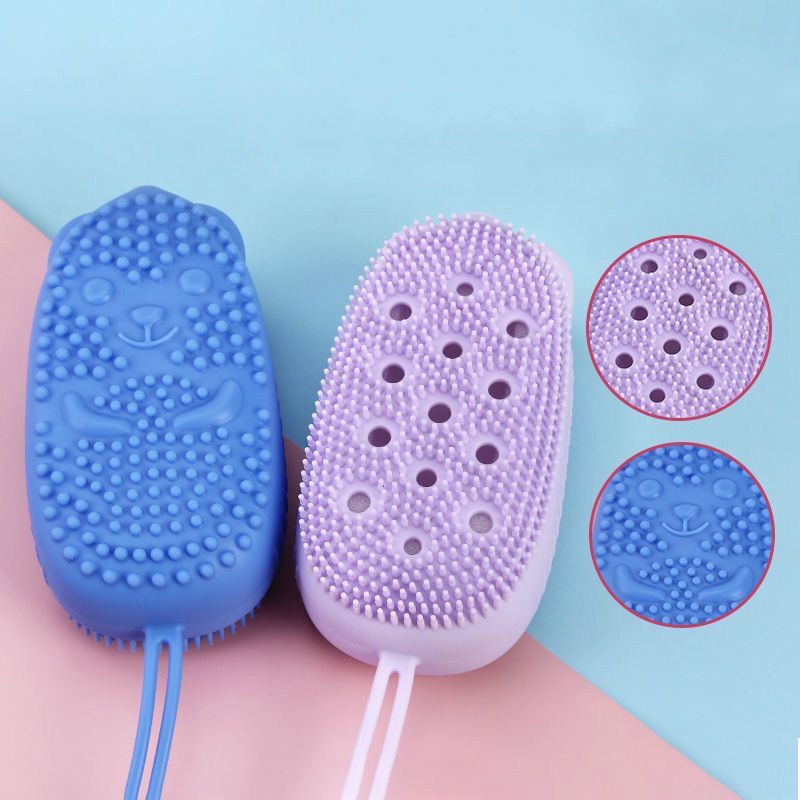 Creative Silicone Bubble Bath Brush Double-Sided Massage Scalp Backrubbing Bath Massage Brush  Skin Clean Shower Brushes