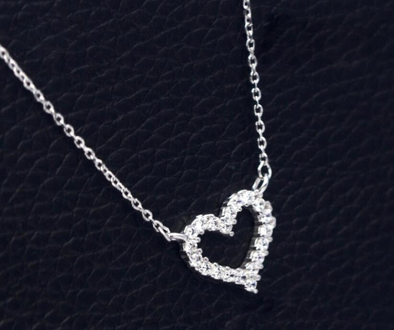 DXJEL Republic Suppliers 100% 925 Sterling Silver Love Heart Necklaces for Women Vip Link 2020