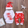 Toddler Kids Plus Size Clothes Sets Infant Baby Boys Girls Romper Letter Print Long Sleeve Tops Pants Christmas Deer Outfits Set