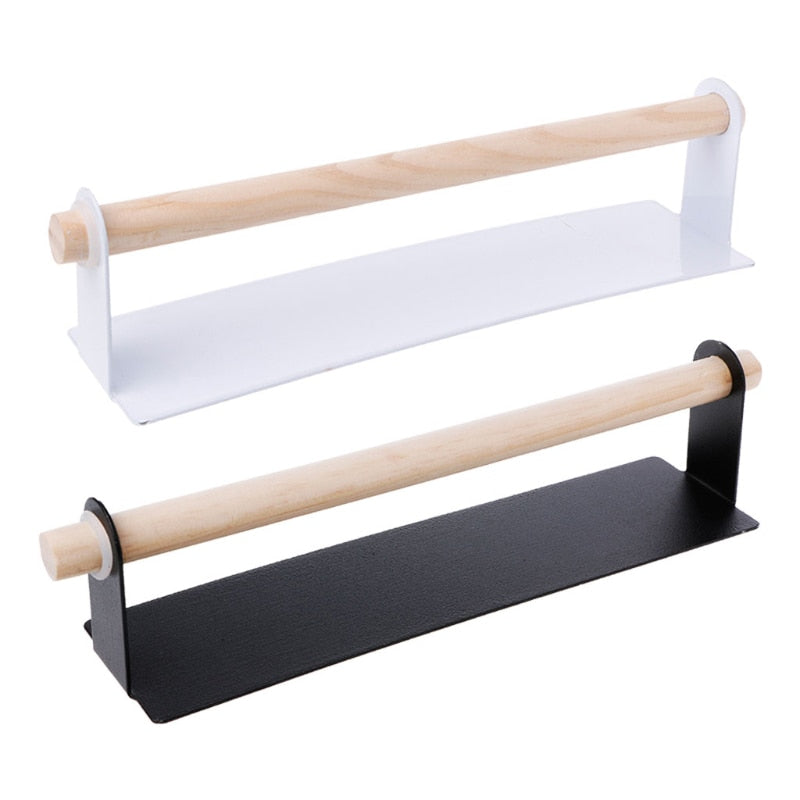 Top Quality Paper Holders Towel Storage Rack Paste type non-perforated iron towel bar tissue holder Wall Mounted Roll Paper Hold