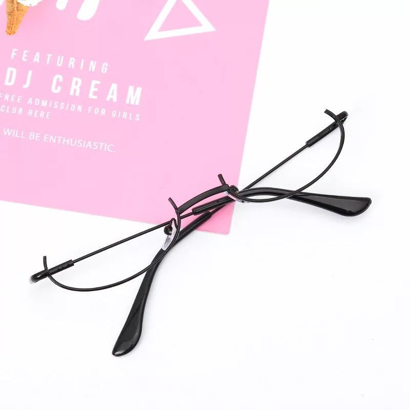 Two-dimensional soft sister non-lens half-frame glasses multi-color selection Eyeglasses Frames