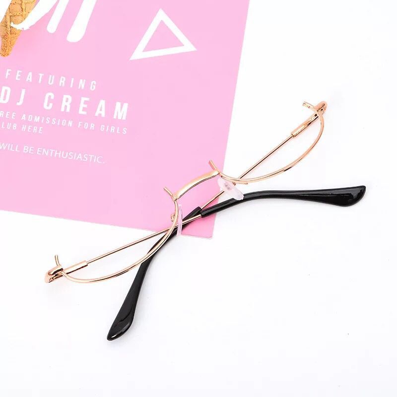 Two-dimensional soft sister non-lens half-frame glasses multi-color selection Eyeglasses Frames