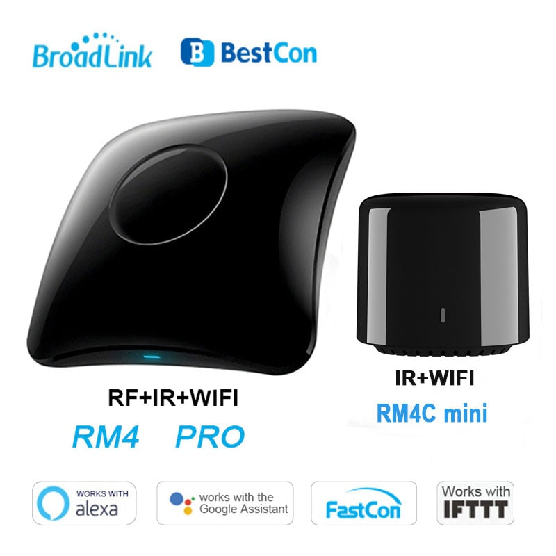 Broadlink RM4 Pro Rm4C Mini Smart Home Automation WiFi IR RF Universal Intelligent Remote Controller Work With Alexa