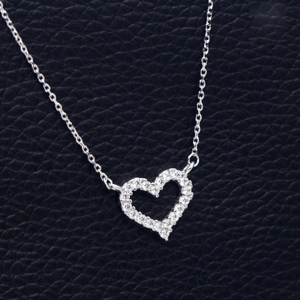 DXJEL Republic Suppliers 100% 925 Sterling Silver Love Heart Necklaces for Women Vip Link 2020