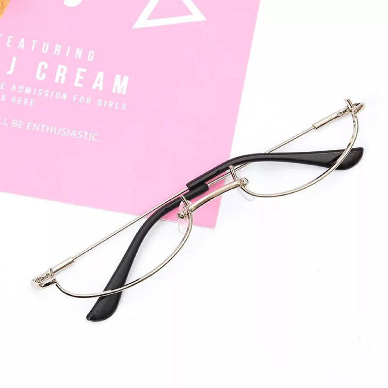 Two-dimensional soft sister non-lens half-frame glasses multi-color selection Eyeglasses Frames