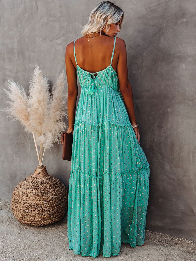 Tiffany Turquoise Bohemian Beach Dress